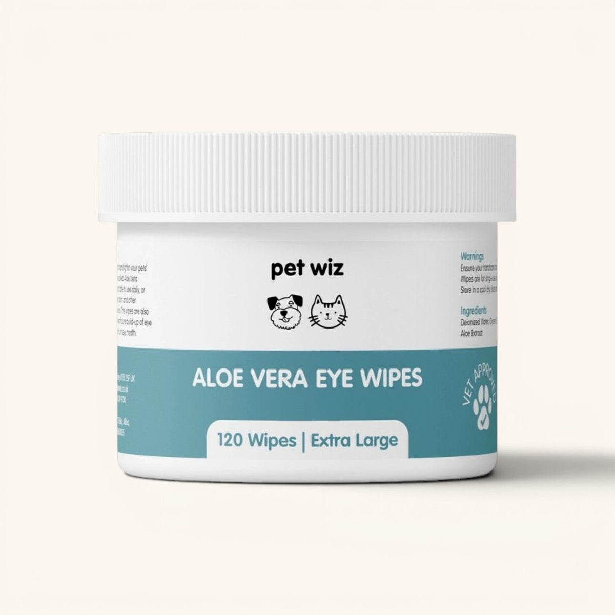Aloe Vera Eye Wipes For Cleaning Dogs - Extra Large