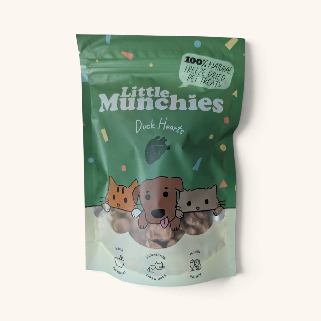 Freeze dried duck hearts 40g