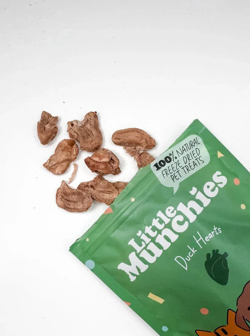 Freeze dried duck hearts 40g