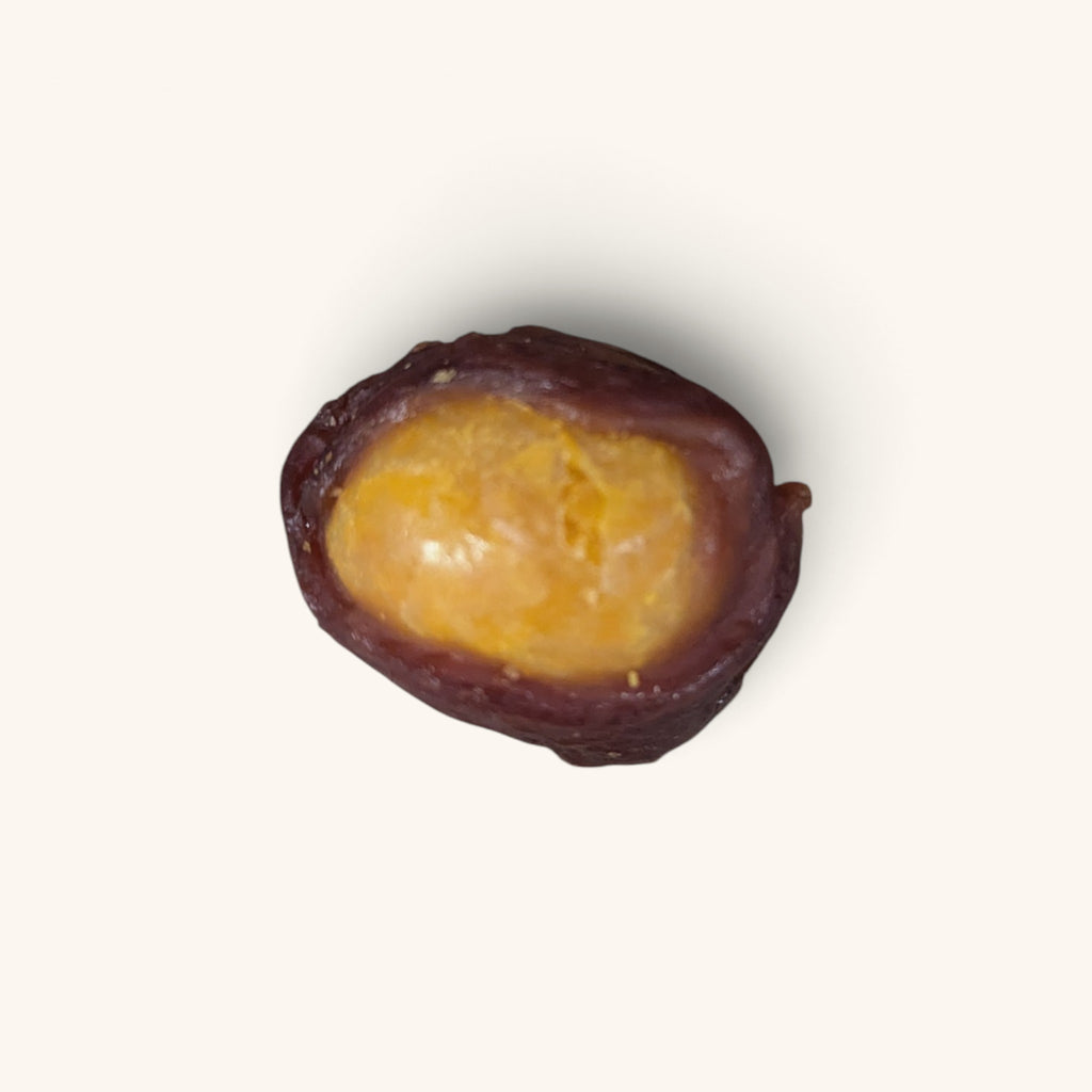 Duck wrapped egg yolk