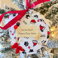 Santa Paws Please Stop Here – Handmade Christmas Dog Bauble Hoop